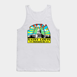 Saint Louis Missouri Gateway Arch State House Vintage Travel Tank Top